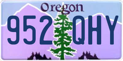 OR license plate 952QHY