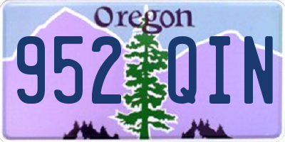 OR license plate 952QIN