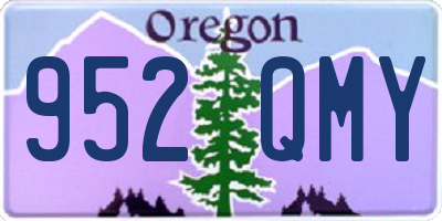OR license plate 952QMY