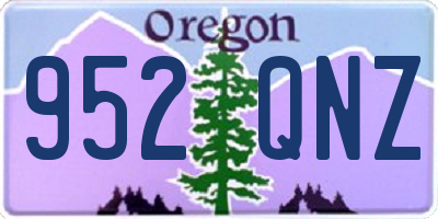 OR license plate 952QNZ