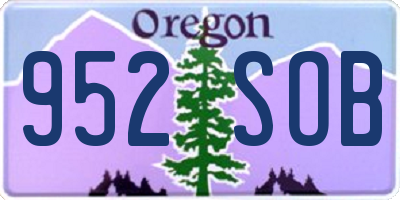 OR license plate 952SOB