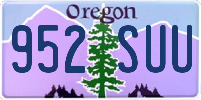 OR license plate 952SUU