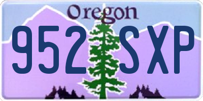 OR license plate 952SXP