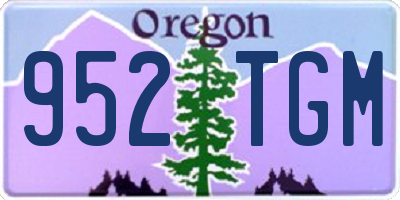 OR license plate 952TGM
