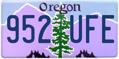 OR license plate 952UFE