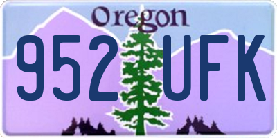 OR license plate 952UFK