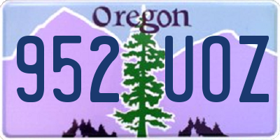 OR license plate 952UOZ