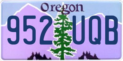 OR license plate 952UQB