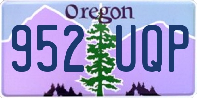 OR license plate 952UQP