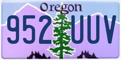 OR license plate 952UUV