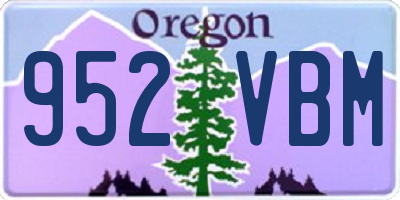 OR license plate 952VBM