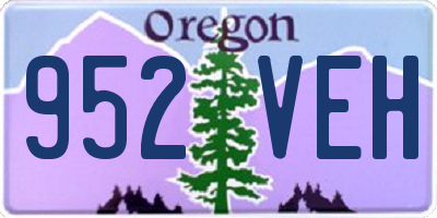 OR license plate 952VEH