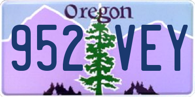 OR license plate 952VEY