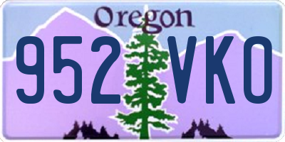 OR license plate 952VKO