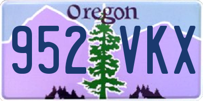OR license plate 952VKX