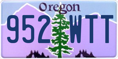 OR license plate 952WTT