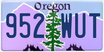 OR license plate 952WUT