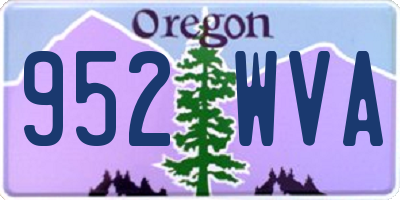OR license plate 952WVA