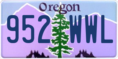 OR license plate 952WWL