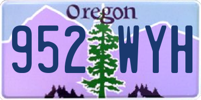 OR license plate 952WYH
