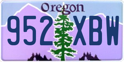 OR license plate 952XBW
