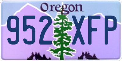 OR license plate 952XFP