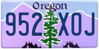 OR license plate 952XOJ