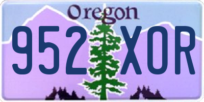 OR license plate 952XOR
