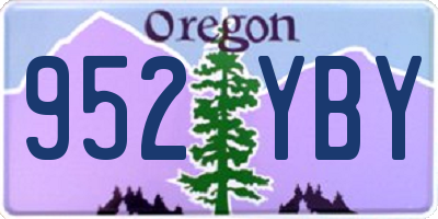 OR license plate 952YBY