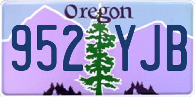 OR license plate 952YJB