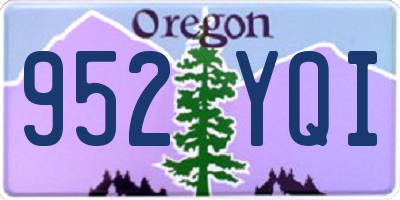 OR license plate 952YQI
