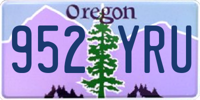 OR license plate 952YRU