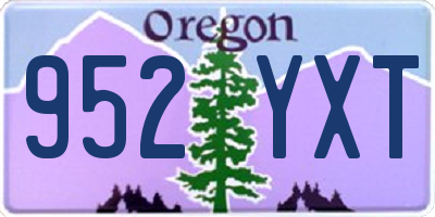 OR license plate 952YXT