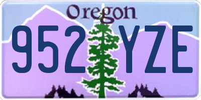 OR license plate 952YZE
