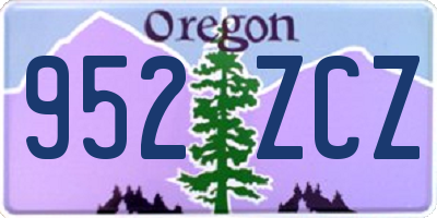 OR license plate 952ZCZ