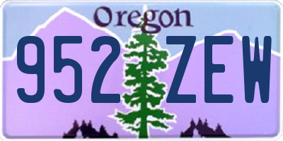 OR license plate 952ZEW