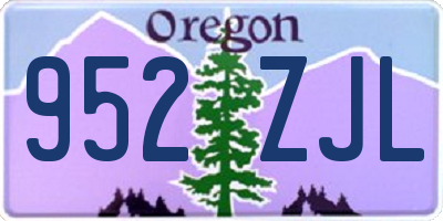OR license plate 952ZJL