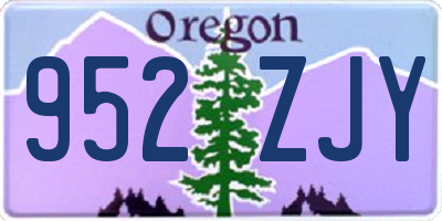 OR license plate 952ZJY
