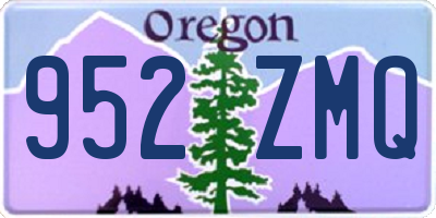 OR license plate 952ZMQ