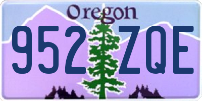 OR license plate 952ZQE