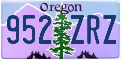OR license plate 952ZRZ