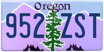 OR license plate 952ZST