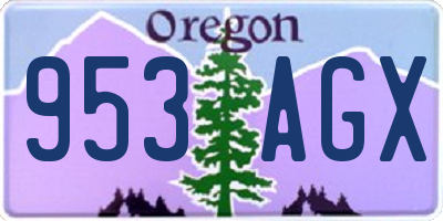 OR license plate 953AGX