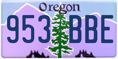 OR license plate 953BBE
