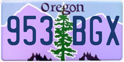 OR license plate 953BGX
