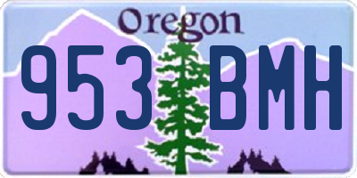OR license plate 953BMH