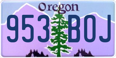 OR license plate 953BOJ