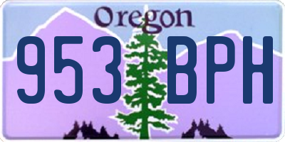 OR license plate 953BPH