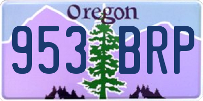 OR license plate 953BRP