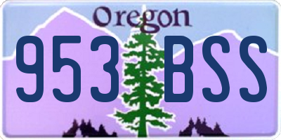 OR license plate 953BSS